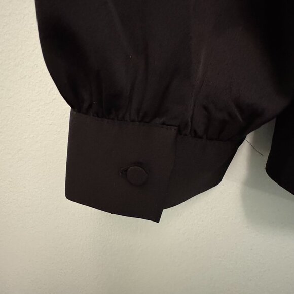 🖤 J.Crew Black Satin Top - SIze Large 🖤0048 - Picture 2 of 4